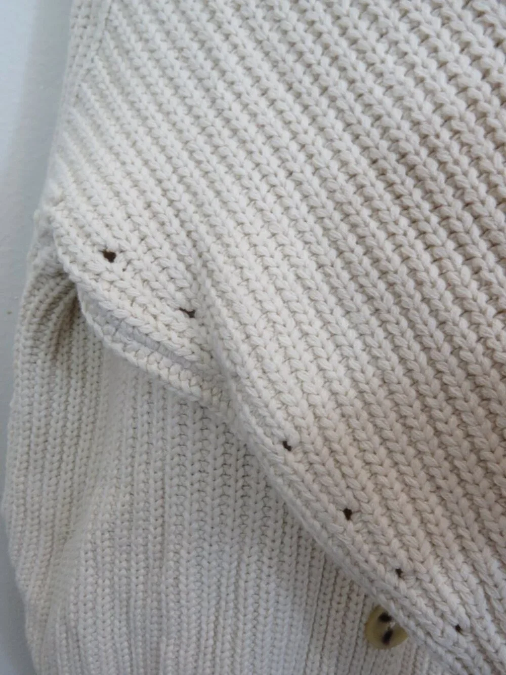 Free People size Small Swim Too Deep Oversized Knit Cardigan Sweater Ivory NEW